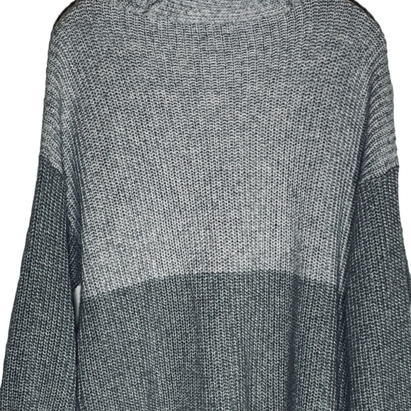 American Eagle two tone chunky knit Women’s long sleeve sweater size M - Picture 3 of 6